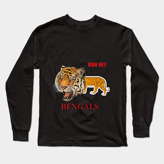 Bengals Long Sleeve T-Shirt by Qutaibi